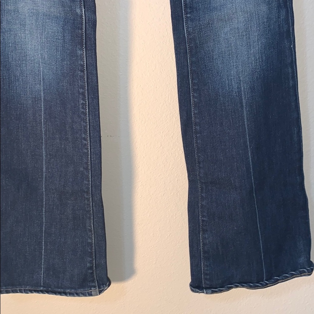 PAIGE Dark Wash Flared Wide Leg Jeans - Picture 3 of 8